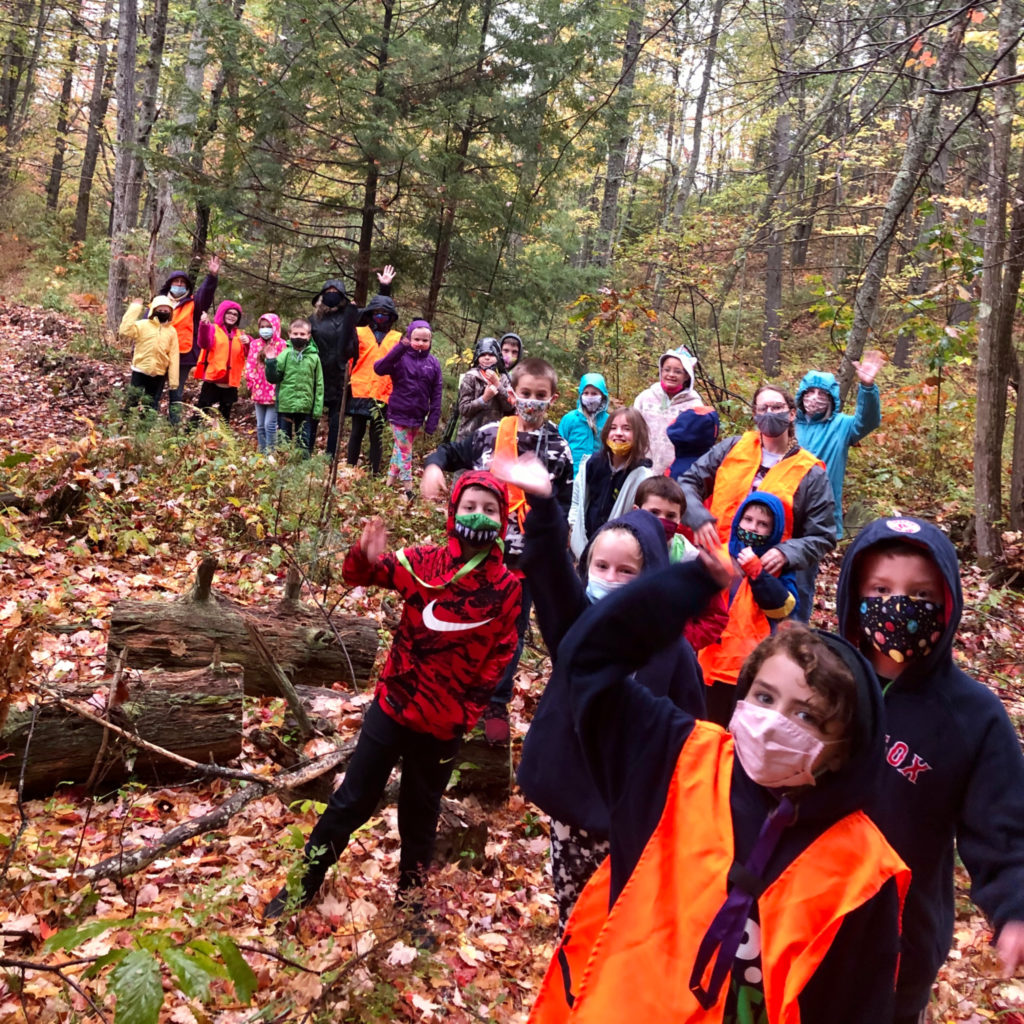 Featured image of article: Miss Heard & Mrs. Goodspeed’s classes exploring the trails behind GES!