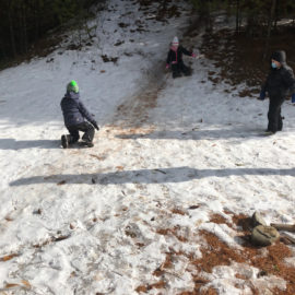 Featured image of article: Making the most of the last of the snow at recess!