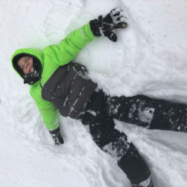 Featured image of article: Making snow angels!