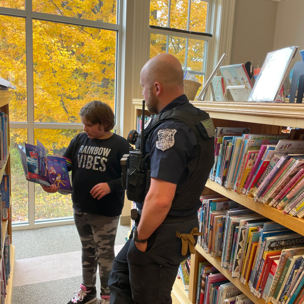 Featured image of article: Officer Mike at the Library!
